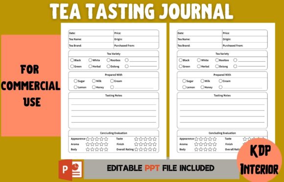 Discover the Perfect Tea Tasting Journal KDP Interior for Your Culinary Adventures
