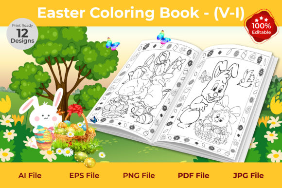 Easter Coloring Book Pages for Kids V-2: A Creative and Practical Resource