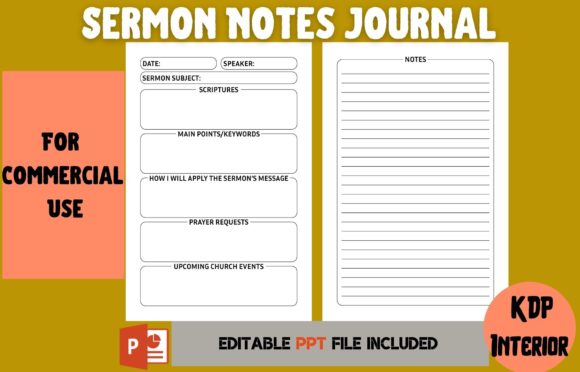 Explore Sermon Notes Journal KDP Interior