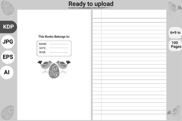 High-Quality Lined Journal Pages for KDP