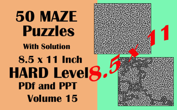 Mastering the Art of Puzzle Solving with 50 Maze Puzzle HARD Level PDF PPTX V15