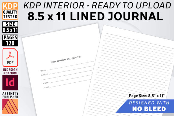 Strategic Use of 8.5 X 11 Lined Journal - NO BLEED for Enhanced Productivity and Creativity