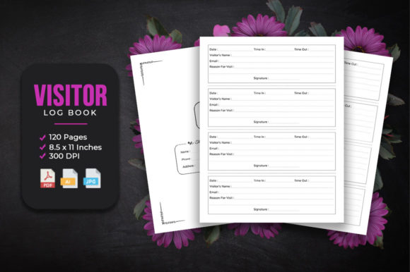 Streamlining Visitor Management with the Visitor Log Book - KDP Interior 8.5 X11