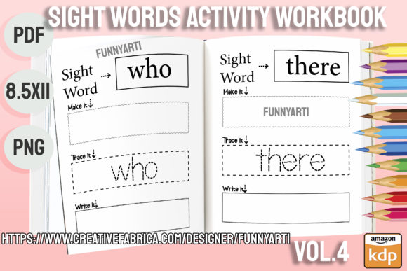 Unlocking Early Literacy with Sight Words Tracing Book for Kids Vol.4